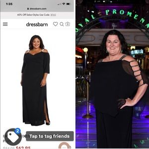 Beautful EMBELLISHED COLD SHOULDER black pant suit